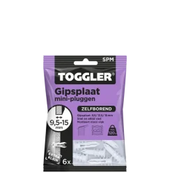 Toggler gipsplaatplug mini SPM 9.5-15 mm 6 stuks