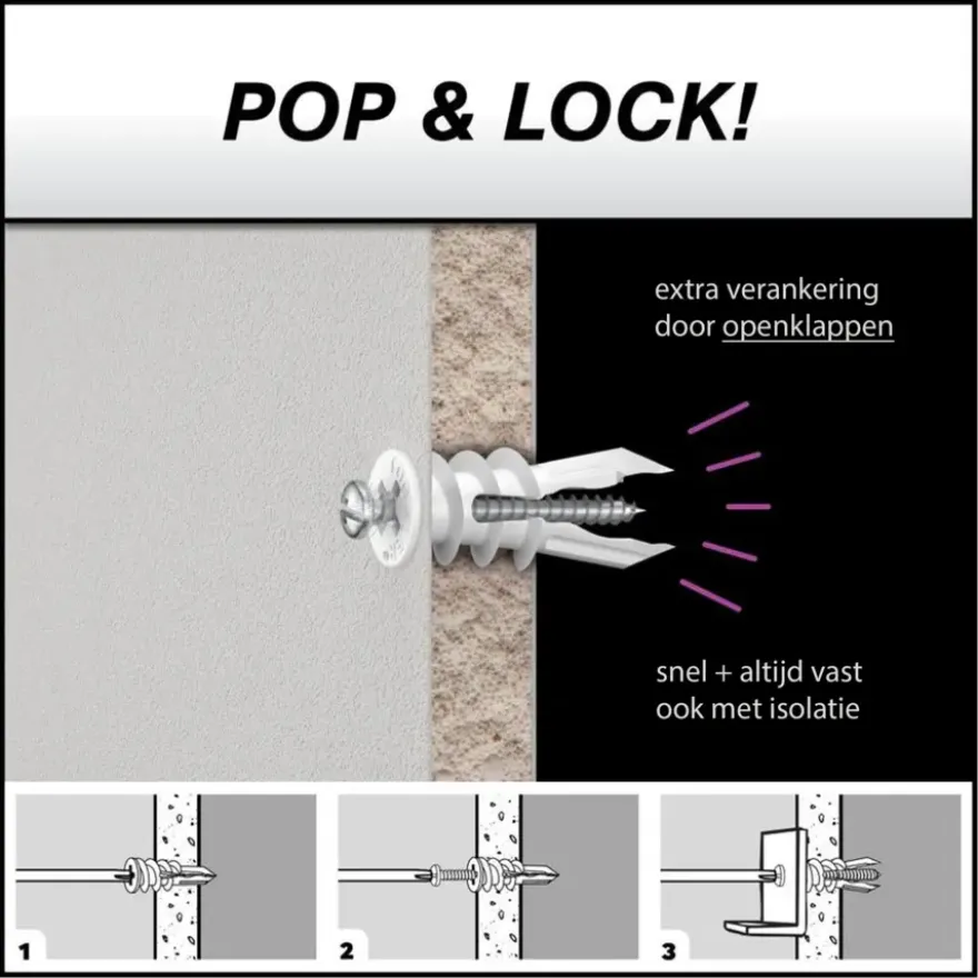 Toggler gipsplaatplug mini SPM 9.5-15 mm 6 stuks