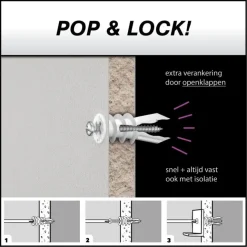 Toggler gipsplaatplug mini SPM 9.5-15 mm 20 stuks