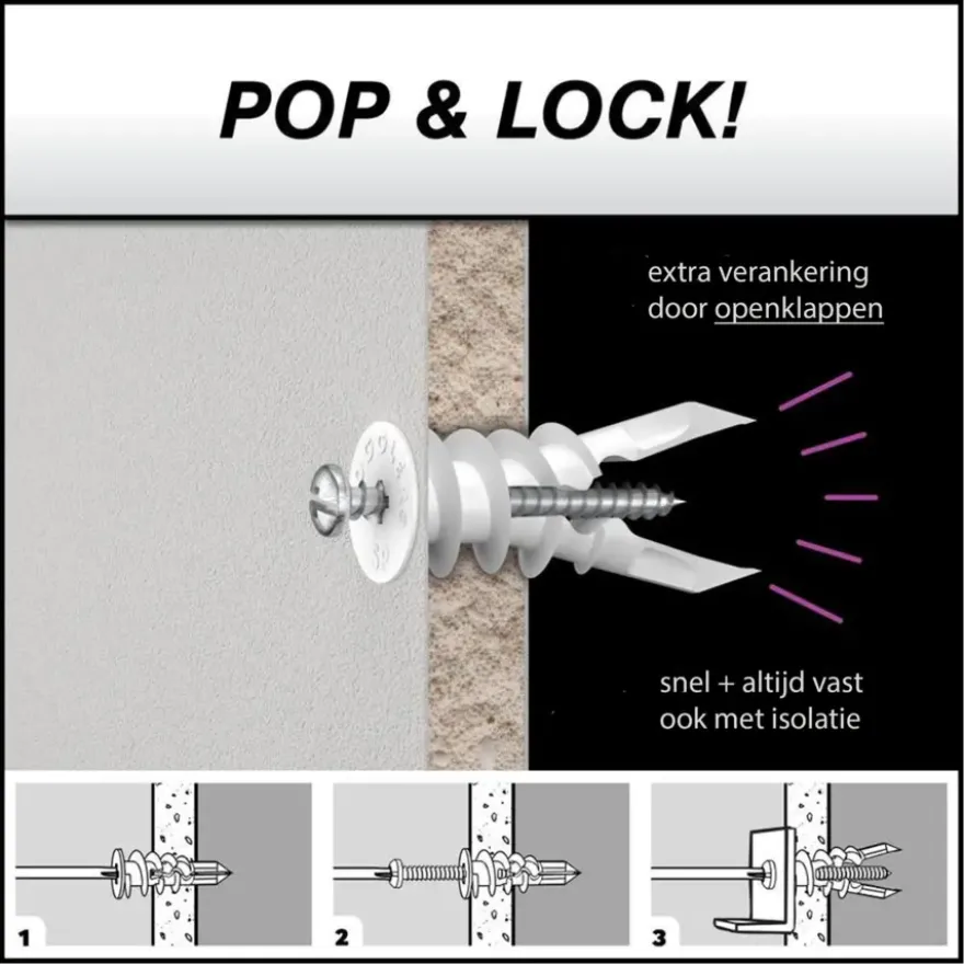 Toggler gipsplaatplug SP 9.5-15 mm 20 stuks