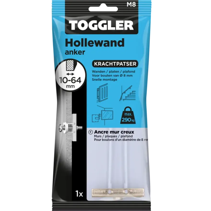 Toggler hollewandanker 10-64 mm M8
