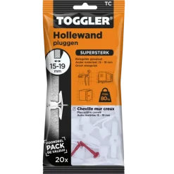 Toggler hollewandplug TC20 16-19 mm 20 stuks