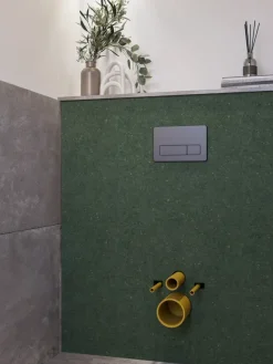 Toilet achterwand spaanplaat 123 x 120 cm 18 mm vochtwerend