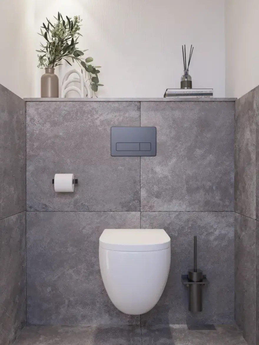 Toilet achterwand spaanplaat 123 x 120 cm 18 mm vochtwerend
