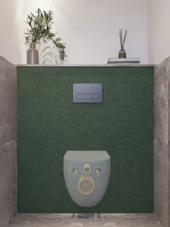 Toilet achterwand spaanplaat 123 x 120 cm 18 mm vochtwerend