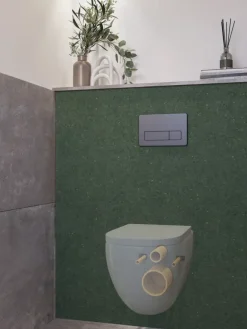 Toilet achterwand spaanplaat 123 x 120 cm 18 mm vochtwerend
