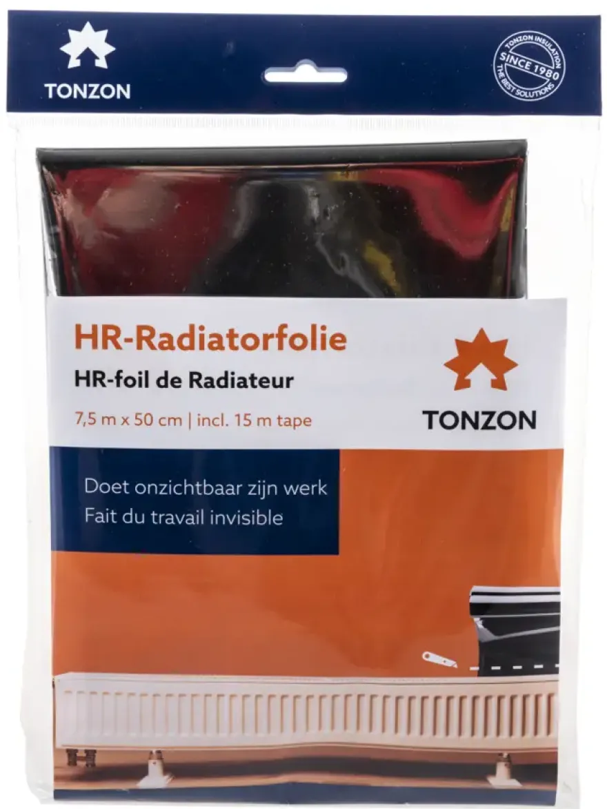 Tonzon radiatorfolie 7,5m bij 50cm