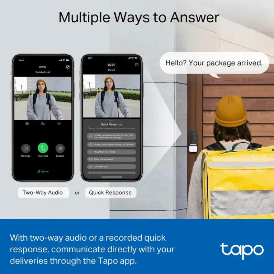 TP-Link Tapo D230S1 video deurbel met batterij
