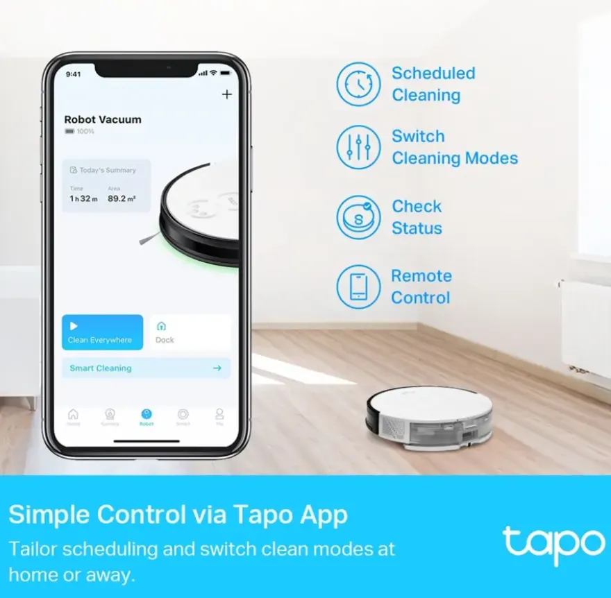 TP-Link Tapo Robotstofzuiger RV10 Plus met dweilfunctie