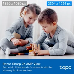 TP-Link Tapo TC71 beveiligingscamera voor binnen 2K 3MP bedraad Pan/Tilt