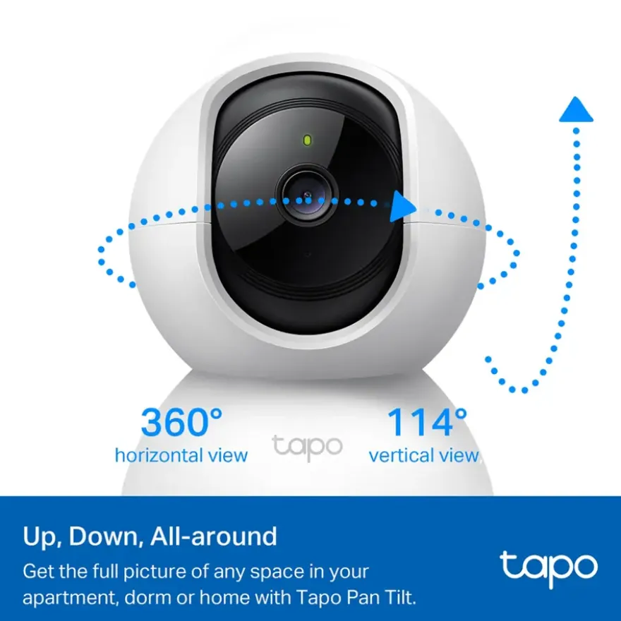 TP-Link Tapo TC71 beveiligingscamera voor binnen 2K 3MP bedraad Pan/Tilt