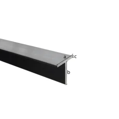 T-Profiel aluminium brut 20x20x2000x1,5mm
