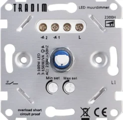 Tradim LED inbouwdimmer 150W/VA - 100W