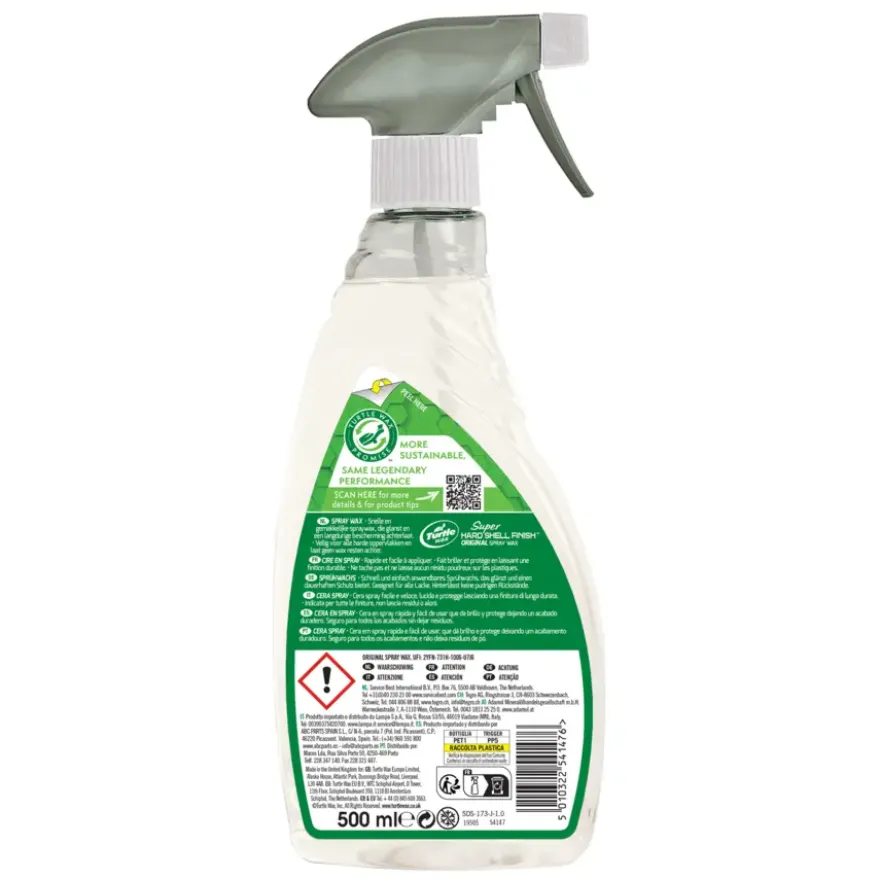Turtle wax 54147 super hard shell finish originele spray wax 500ml
