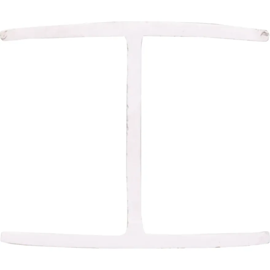 Tussenprofiel kunststof wit 21x25 mm lengte 260 cm