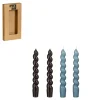 Twist dinerkaars blauw zwart 4 stuks