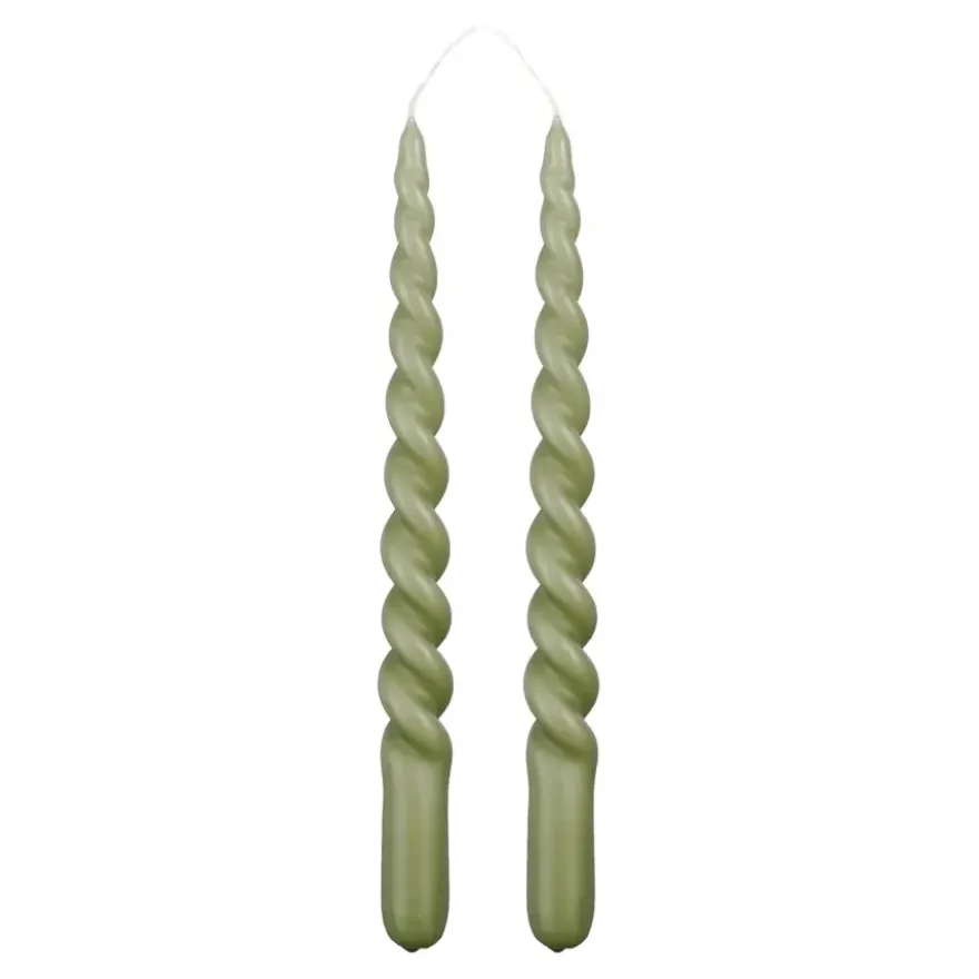 Twist dinerkaars donker groen 2 stuks - h29xd2,2cm