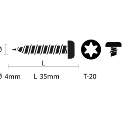 Unischroef 4x35mm torx ck vz 15st