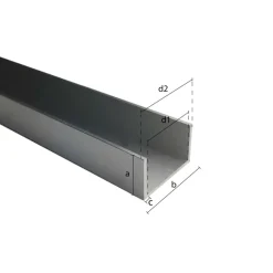 U-profiel aluminium brut 20x20x1000x1mm