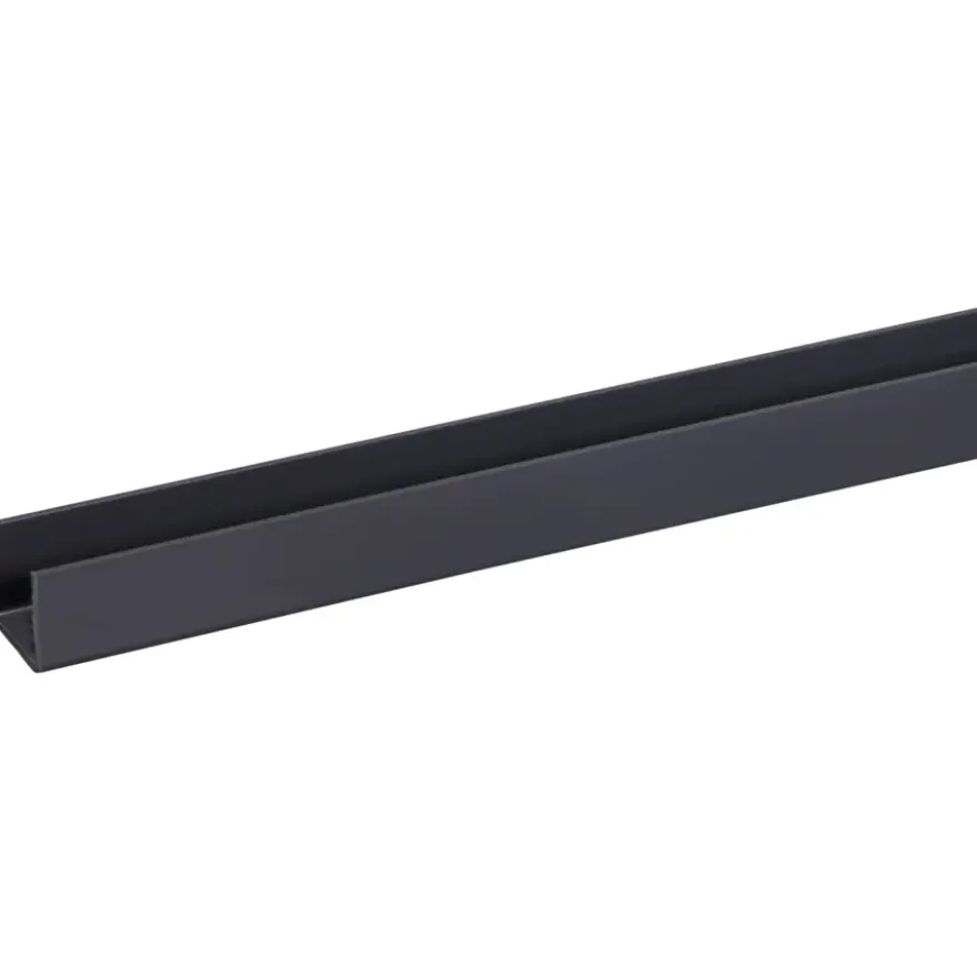 U-profiel kunststof antraciet 18x18 mm 260 cm