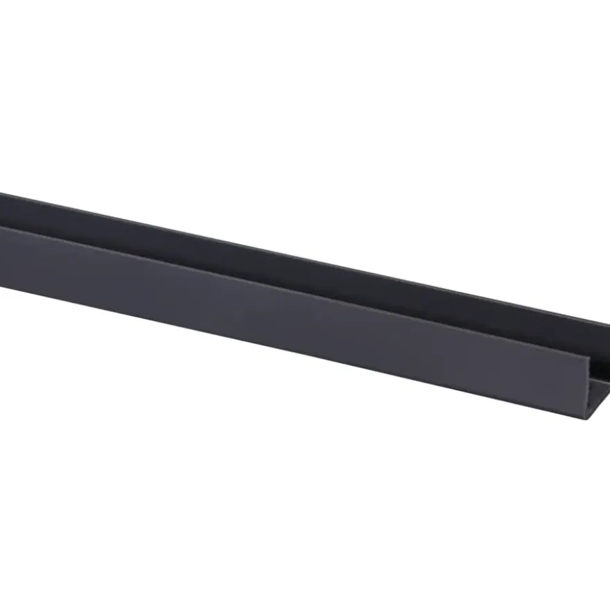 U-profiel kunststof antraciet 18x18 mm 260 cm
