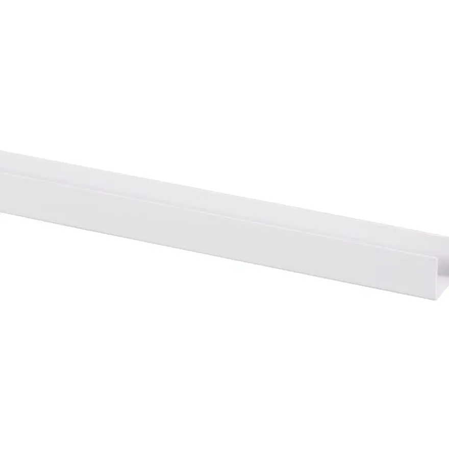 U-profiel kunststof 15x18mm wit 260cm
