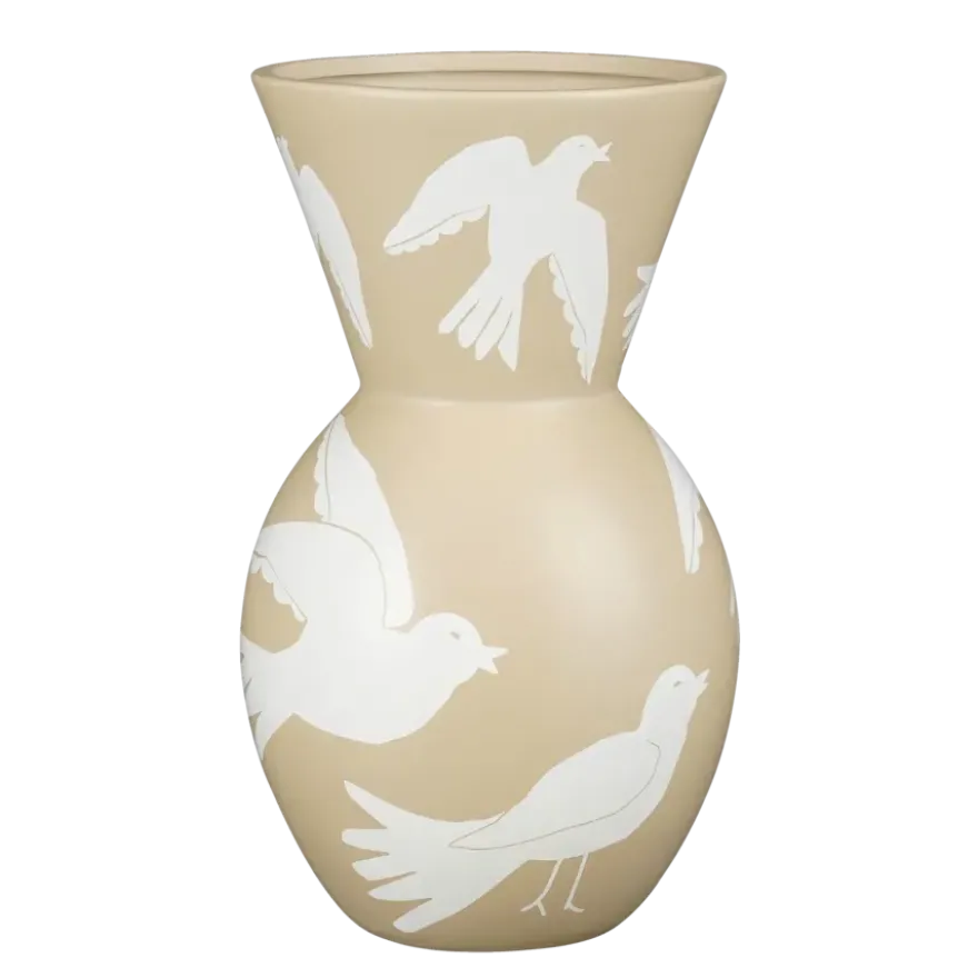 Vaas creme - h40xd22,5cm