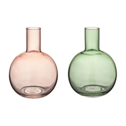 Vaas glas bruin groen 17,5x17,5x23,5cm