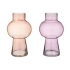 Vaas glas bruin paars 18x18x30cm