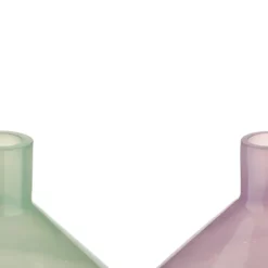Vaas glas paars groen 17.5x17.5x23cm