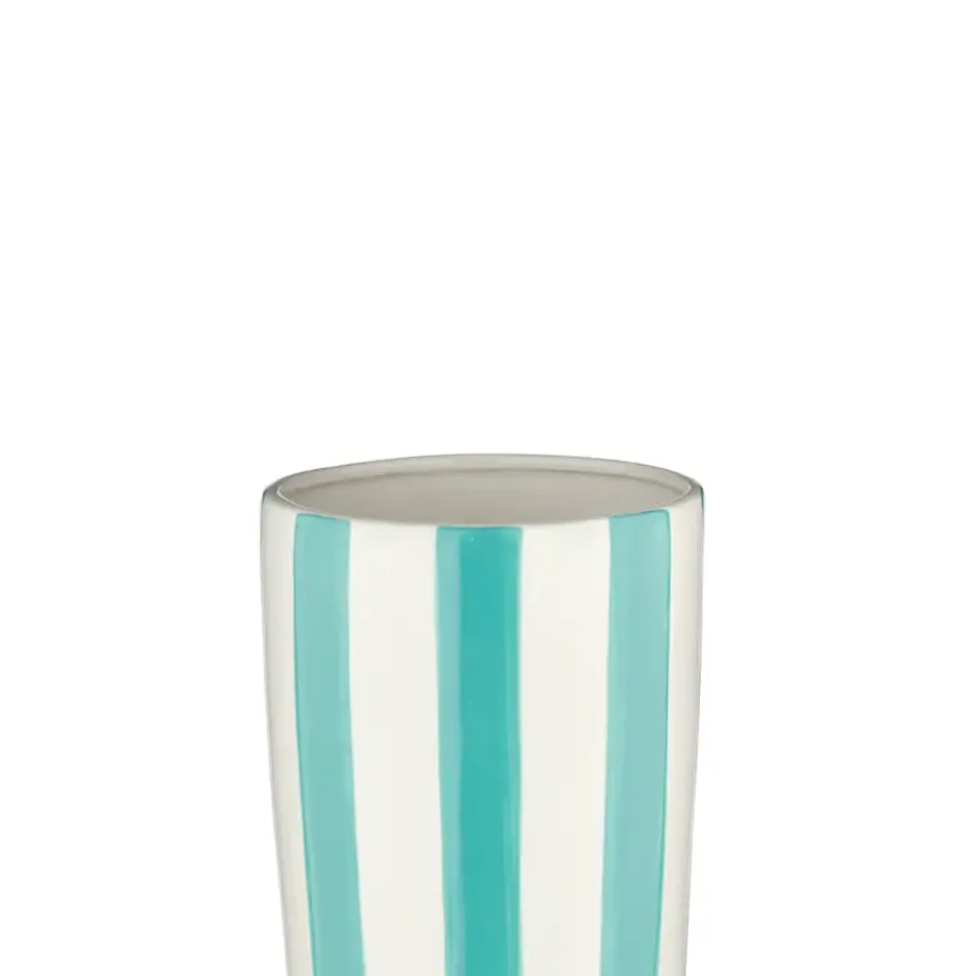 Vaas met strepen blauw