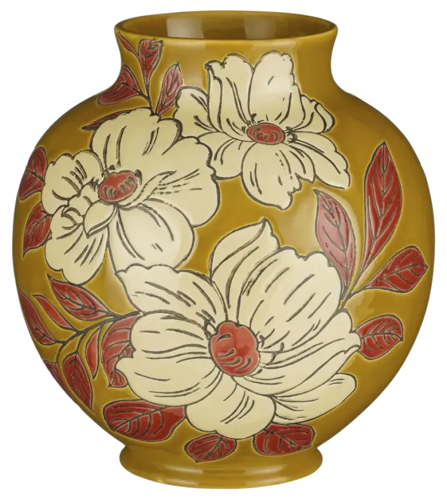 Vaas oker - h24xd22cm