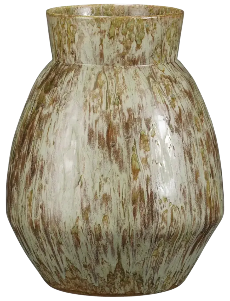 Vaas rond taupe - h50xd38cm