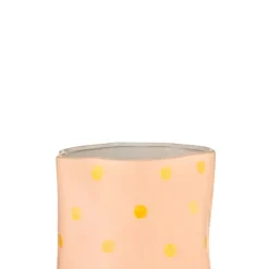 Vaas roze met oranje stippen