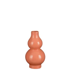 Vaas roze porselein - h14,5xd8 cm