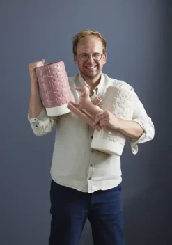 Vaas Theo-Bert Pot roze 28 cm x 17 cm ø
