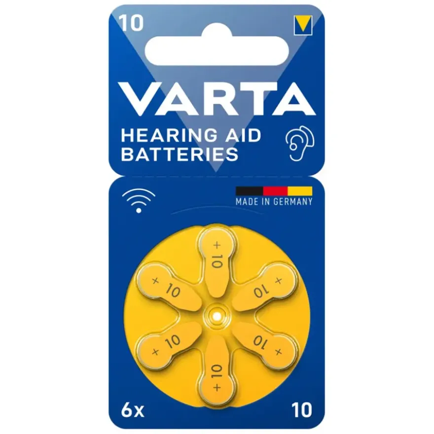 Varta 10 Acoustic Special hoortoestel batterijen type 10 geel 6 stuks