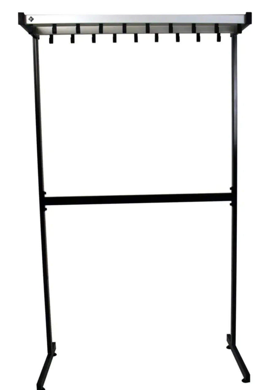 Vepa Bins Pro-line garderoberek met 19 haken - grijs / zwart