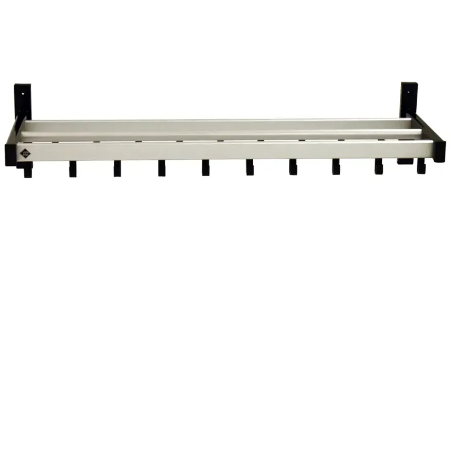 Vepa Bins Pro-line wandkapstok met 19 haken - grijs / zwart