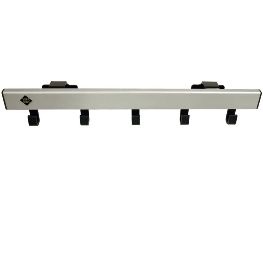 Vepa Bins Pro-line wandkapstok met 5 haken - grijs / zwart