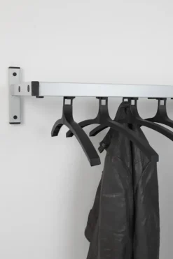 Vepa Bins Safe wandkapstok met 19 haken - grijs / zwart