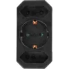 Verloopstekker 2x Euro + 1x RA Zwart