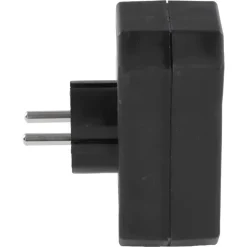 Verloopstekker 2x Euro + 1x RA Zwart