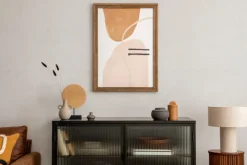 Viltpaneel 4 lijnen beige 120x60 cm