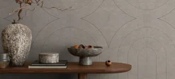 Viltpaneel 4 lijnen taupe 60x30 cm