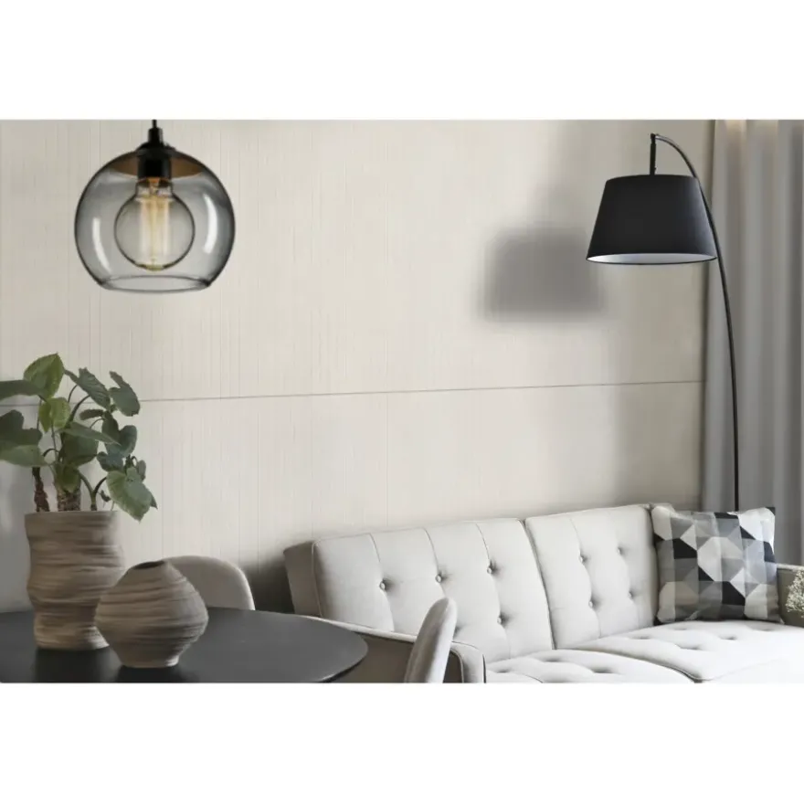 Viltpaneel rechte lijnen beige 120x52 cm