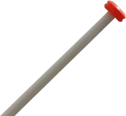 Vlaggenmast met vaste knop wit 200 cm
