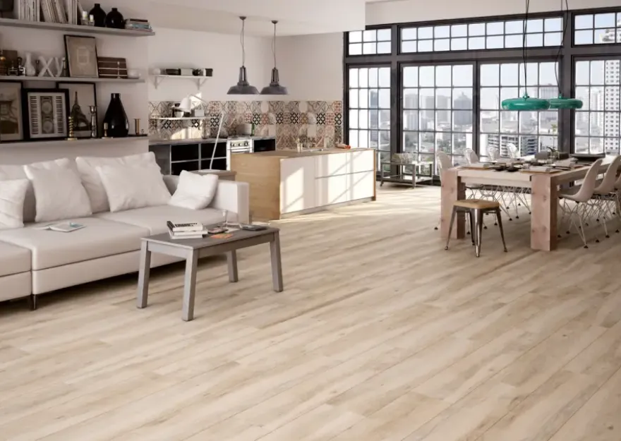 Vloertegel Atelier beige 23.3x120cm 1.68 m²