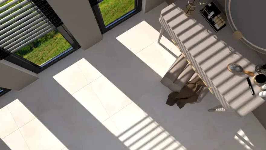 Vloertegel Element betonlook 60 x 60 cm keramiek wit 1,44 m²