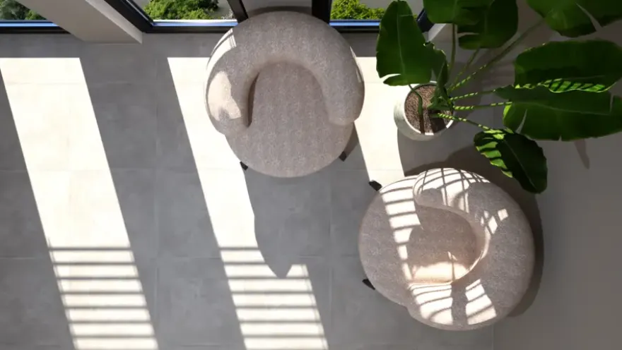 Vloertegel Tundra betonlook grijs 60 x 60 cm keramiek 1,44 m²